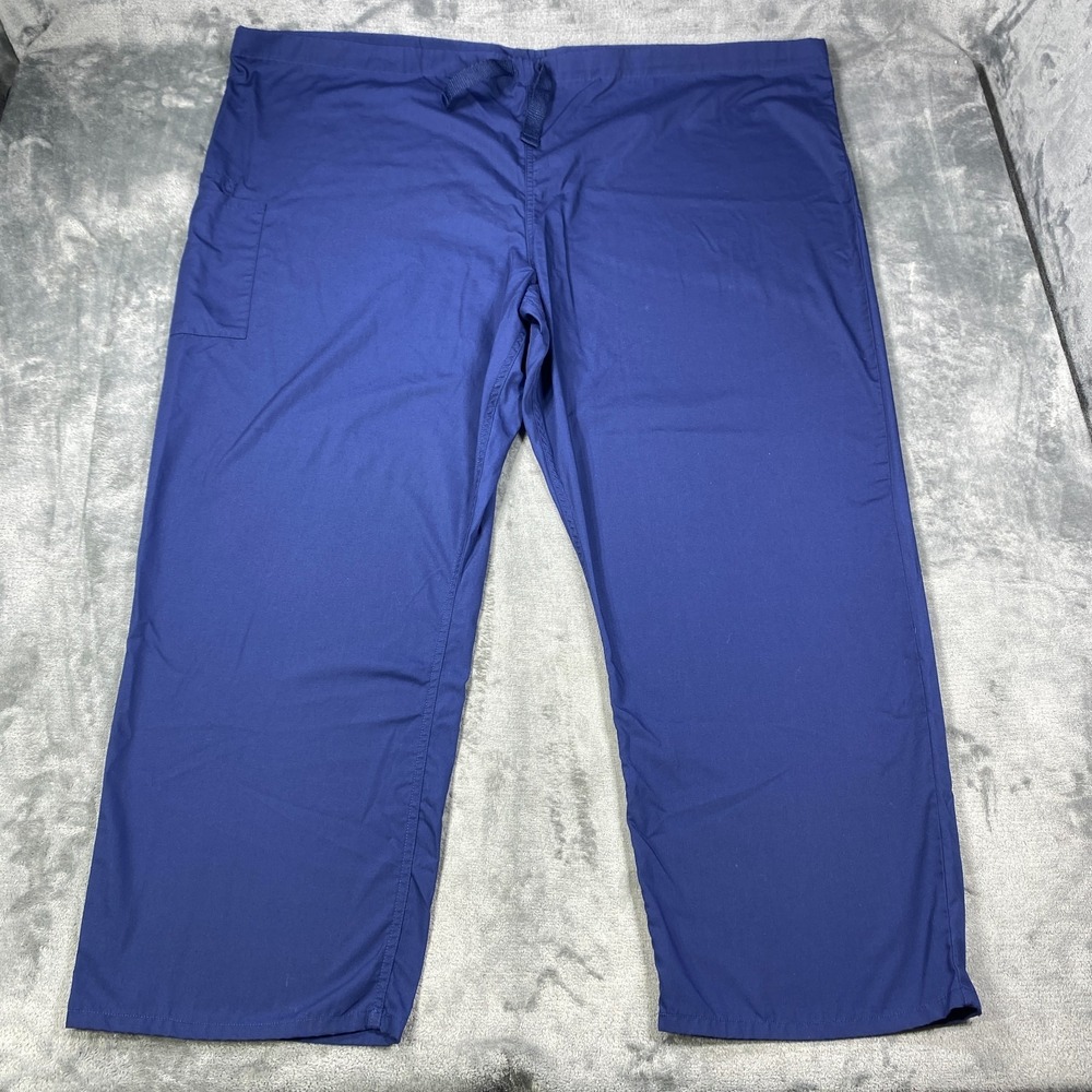 Cherokee Workwear Scrub Pants Mens 4XL Blue Drawstring Waist Scrubs Medical NEW